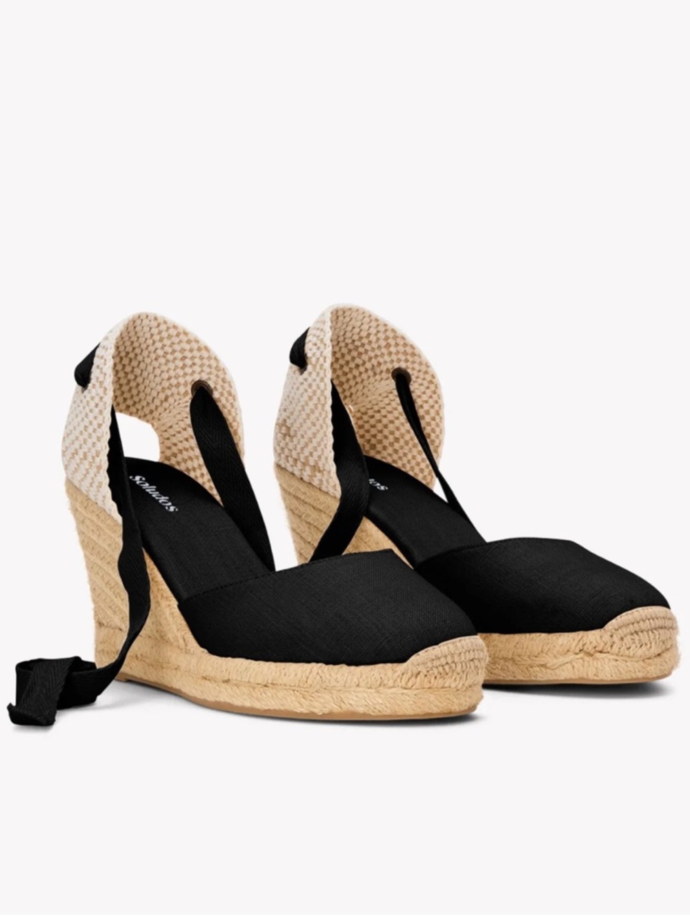 Soludos The Marseille Wedge Espadrille Black - Picture 9 of 9
